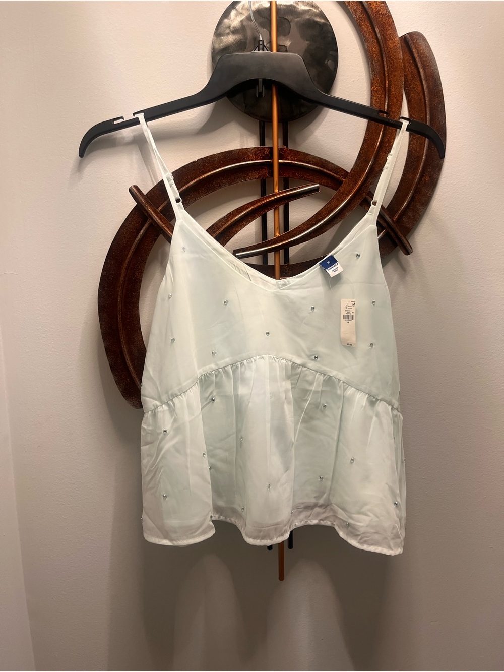 Old Navy Mint Beaded Spaghetti Strap Camisole M